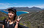 Souvenir photos taken at the Wineglass Bay Lookout